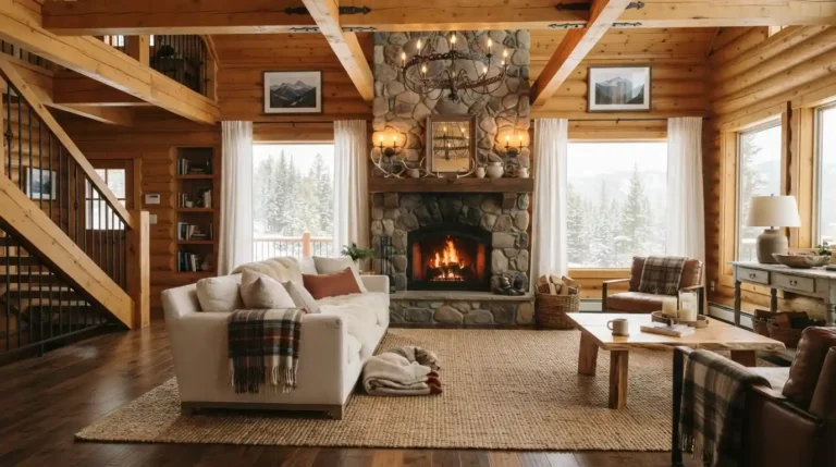 log cabin interior design