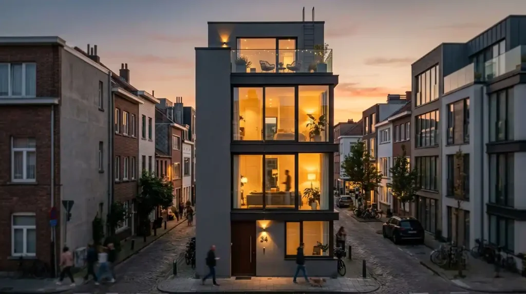 4 floor house design